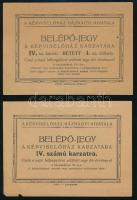 cca 1910 2 db belépő a Képviselőház karzatára