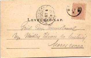 1899 (Vorläufer) Sárkány, Schirkonyen, Sercaia (Brassó); Im Altthale / utca, Franz Schnell üzlete és...