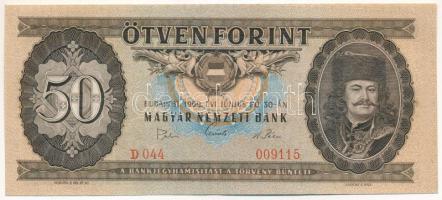 1969. 50Ft "D 044 009115" T:F szép papír Adamo F20