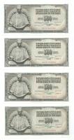 Jugoszlávia 1981. 500D (4db) T:UNC,AU Yugoslavia 1981. 500 Dinara (4pcs) C:UNC,AU Krause P#91