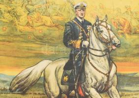 1941 A felszabadítás emlékére 1940-1941. Dekoratív, nagyméretű emléklap, Horthy Miklós kormányzó az ...