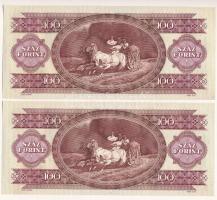 1992. 100Ft (2x) sorszámkövetők "B 776 055385 - B 776 055386" T:AU
Adamo F37