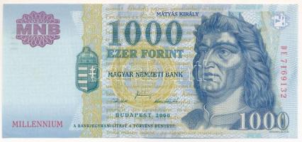 2000. 1000Ft "DE 7169132" "Millennium" T:XF Adamo F55B2