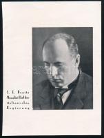 ca 1940 Mussolini és Viktor Emánuel olasz király hivatalos ábrázolásai 17x22 cm