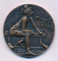 Kutas László (1936-) 2004. "Kutas Galériák" bronz névjegyérem (41mm) T:AU