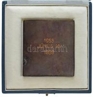 1989. "Nagy Imre" egyoldalas, öntött bronz plakett, hátoldalán "1958. június 16. 1989...