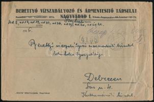 1946 (19. díjszabás) Távolsági levél készpénzes bérmentesítéssel / Domestic cover with cash franking...