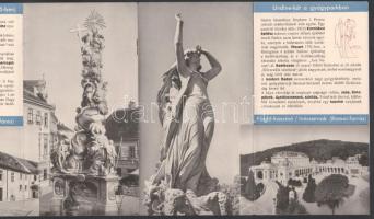 cca 1930 Baden bei Wien "A nagy osztrák gyógyfürdő Bécs mellett" kihajtható magyar nyelvű ...