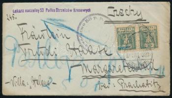 1920 Levél katonai bélyegzéssel / Cover with military postmark