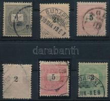 1899 6 db bélyeg számvízjellel / number in the watermark