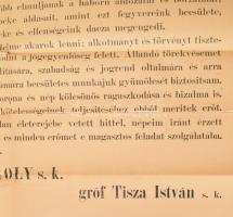 1916 november 21. IV. Károly Népeimhez c. proklamációjának nagyméretű plakátja, melyben Ferenc Józse...