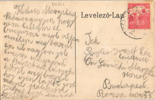 1917 Csantavér, Cantavir; Szent István utca, Úri utca részlet. A képeslap egyik címzettje Rigler Józ...