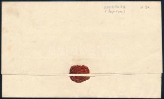 1858 3 x 3kr levélen / on cover "ÖDENBURG" - Fünfkrichen