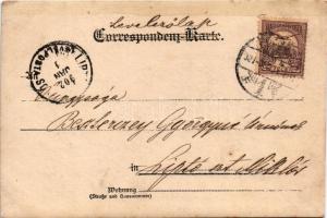 1902 Pozsony, Pressburg, Bratislava; vár / castle. photo (vágott / cut)