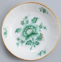 Herendi zöld Eton mintás gyűrűtartó tálka, jelzett, hibátlan, d: 7 cm
