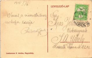 1915 Nagymihály, Michalovce; Kereskedelmi és Hitelbank. Landesmann B. kiadása / bank (EK)