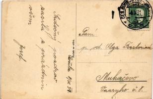 1931 Bosilec, general view, shop front with owners, bicycle, WWI Heroes monument. Art Nouveau (fl)