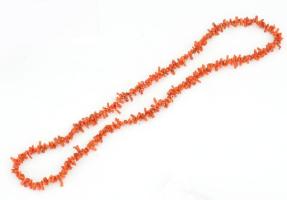 Korall nyaklánc, cca 65 cm