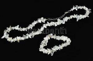 Hegyikristály nyaklánc és karkötő