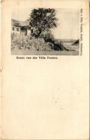 1912 Segesvár, Schässburg, Sighisoara; Gruss von der Villa Franca / Villa Franca. Fritz Teutsch kiadása / villa (kis szakadás / small tear)