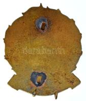 ~1950-1970. "Ejtőernyős oktató - 250 ugrás" zománcozott bronz sapkajelvény (45x36mm) T:XF ...