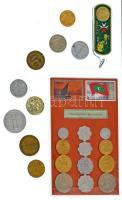 Vegyes: Maldív-szigetek 12db-os szuvenír forgalmi összeállítás + Málta 1c "szerencsepénz" + 9xklf zseton T:vegyes Mixed: Maldives 12pcs souvenir coin lot + Malta 1 Cent "Lucky Cent" + 9xdiff token C:mixed