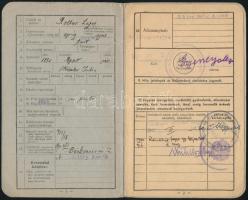 1940 Aszód, 3. kieg. parancsnokság katonai igazolványi lap