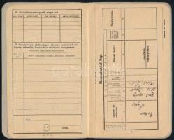 1940 Aszód, 3. kieg. parancsnokság katonai igazolványi lap
