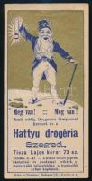 cca 1900 Hattyú Drogéria Szeged számolócédula