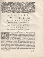 Erdély országának Három Könyvekre osztatott Törvényes könyve. Melly approbata, compilata constitutio...