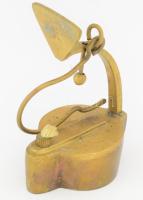 Régi bronz bányászégő, m: 12 cm