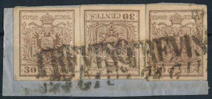 1850 3 x 30centes kivágáson / on cutting "TREVISO"