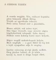 József Attila: Medvetánc. Válogatott költemények 1922-1934. SZÁMOZOTT (61./200) és a szerző, József ...
