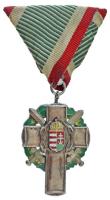 ~1990. "Magyar Politikai Foglyok Szövetsége - A Hazáért 1944-1989" ezüstözött, zománcozott fém kitüntetés mellszalaggal T:AU