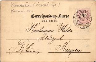 1898 (Vorläufer) Varasd, Warasdin, Varazdin; Hauptplatz, Schloss Trakostyán / Fő tér, vár / main squ...