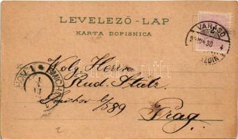 1898 (Vorläufer) Varasd, Warasdin, Varazdin; Hauptplatz, Schloss Trakostyán / Fő tér, vár / main squ...