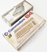 1987 Commodore C64C Home Computer, hozzá Oceanic OC-118N Commodore Compatible Floppy Disc Drive. Működő, jó állapotban, eredeti sérült dobozukban. /// 1987 Commodore C64C Home Computer with an Oceanic OC-118N Commodore Compatible Floppy Disk Drive. Working, in good condition, with their original but damaged boxes.