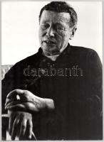 G. Szántó András (1937-2002): Szandai Sándor portréja. Fotó, papír, kartonon, hátoldalán pecséttel jelzett, kis kopottsággal, 38,5x28 cm