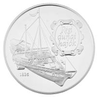 1993. 500Ft Ag "Régi dunai hajók - Árpád" kapszulában, dísztokban, tanúsítvánnyal T:PP kis...