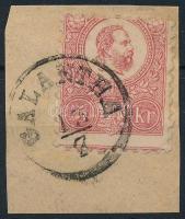 1871 Kőnyomat 5kr elfogazva kivágáson "GALANTHA" / shifted perforation