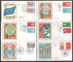 Franciaország 1969-1972 6 db Európa témájú vagy Europa CEPT FDC