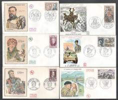Franciaország 1969-1970 23 db híres ember témájú FDC
