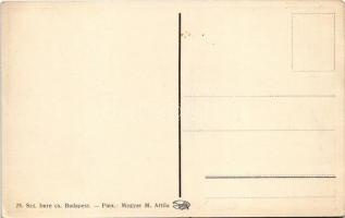 Jó munkát! Budapesti 25. Szt. Imre cserkészcsapat / Hungarian boy scout art postcard s: Megyer Meyer...