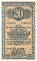 1916. Sopronnyék / hadifogolytábor 1916. június 16. 20K arab sorozat- és sorszámmal "6 0821&quo...