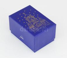 Fabergé tojás replika asztaldísz, tartón, díszdobozban, m: 7 cm