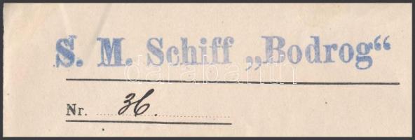1916 A királyi Dunai Flottilla S. M. S. Bodrog monitor kapitánya Deák Lajos (akkor zászlós) részére ...