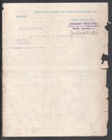 cca 1911 Bernhardt Rezső utóda lakatos-, vasbútor stb gyára (Brassó) és Wolf Mátyás építőmester (Tem...