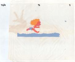 1981 Jankovics Marcell: Fehérlófia c. rajzfilmből származó két eredeti kézzel rajzolt figura. Vegyes...