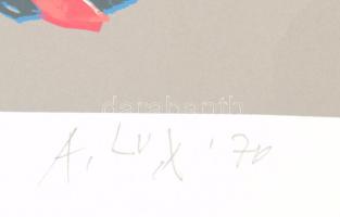 Lux Antal (1935-): Szerenád egy vízcsapnál, 1970. Szitanyomat, papír. Jelzett és datált (A Lux 70), ...