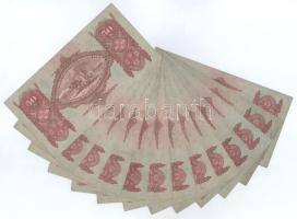 1932. 50P (10x) mind különféle sorozatszámmal "D 100 - D 167" között T:F, közte szép papír...